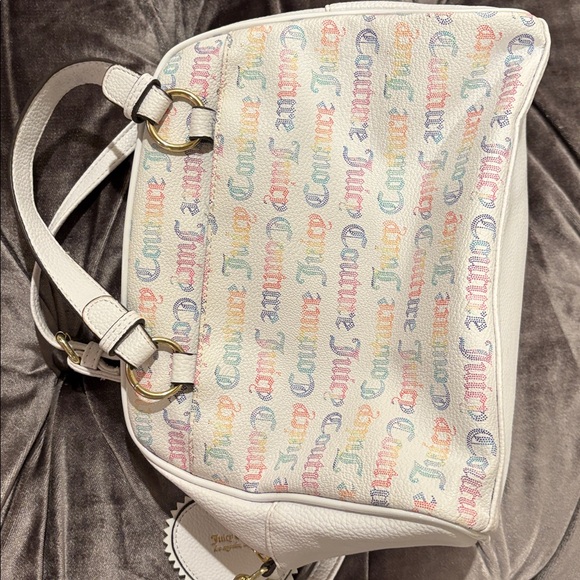 Juicy Couture White Satchel with Multicolor Logo - Picture 3 of 3